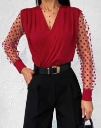 Блуза - код 800100 - 2 - црвена