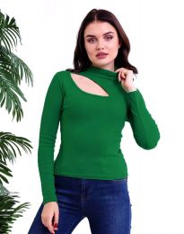 Блуза - код 9286 - зелена