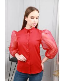 Блуза - код 0633 - 4 - црвена