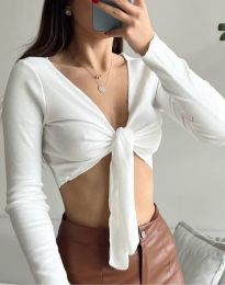 Блуза - код 19288 - 2 - бело