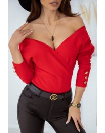 Блуза - код 8488 - 6 - црвена